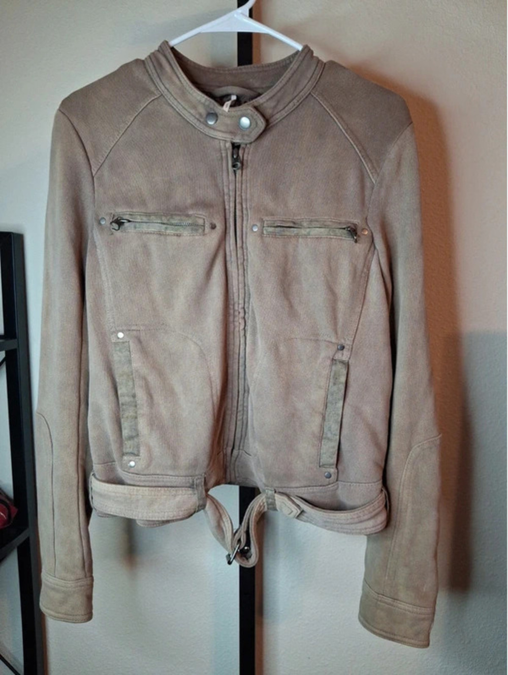 Free People Women Ride By Knit Jacket Tan/Taupe size S